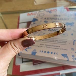 Rose gold LOVE bracelet, gold screwdriver